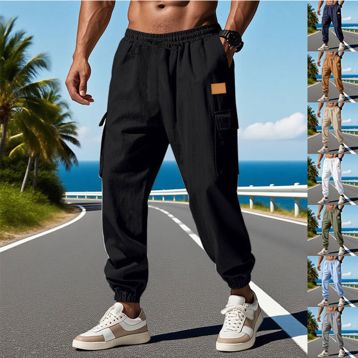 Herren Cargo-Hose mit elastischem Bund und praktischen Taschen Aliams