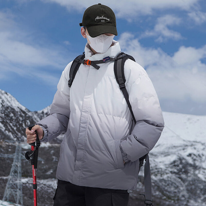 Herren Isolierte Outdoor-Steppjacke mit hohem Kragen und praktischem Reißverschluss Aliams