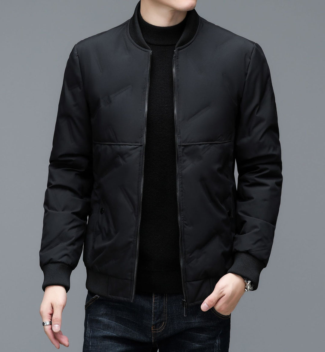 Herren Stepp-Bomberjacke mit hohem Kragen und reflektierenden Details Aliams