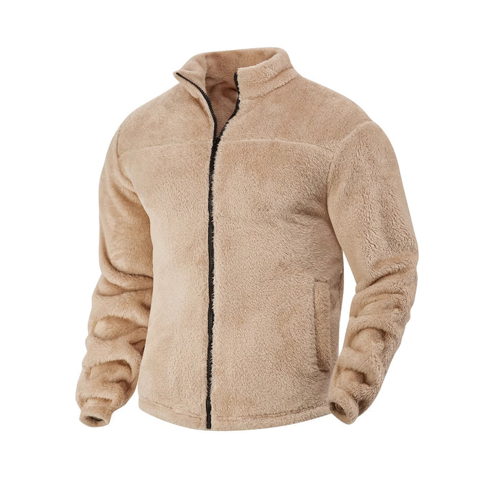 Herren Fleece-Jacke mit hohem Kragen und weichem Innenfutter Aliams