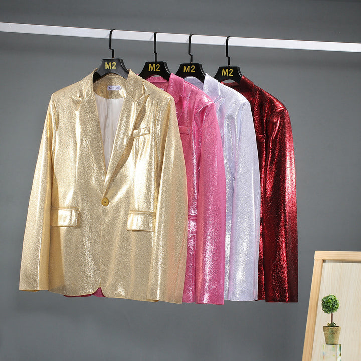 Herren schimmernder Blazer mit luxuriösem Obermaterial und klassischem Schnitt Aliams