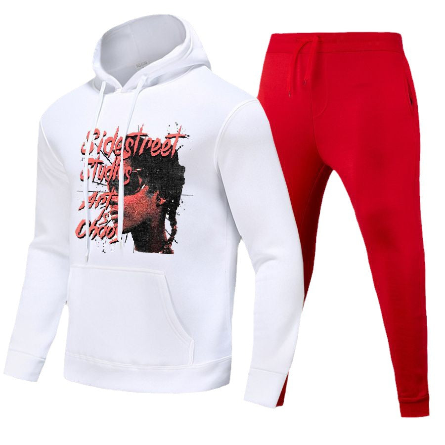 Herren Hoodie und Jogginghose Set mit auffälligem Grafikelement Aliams