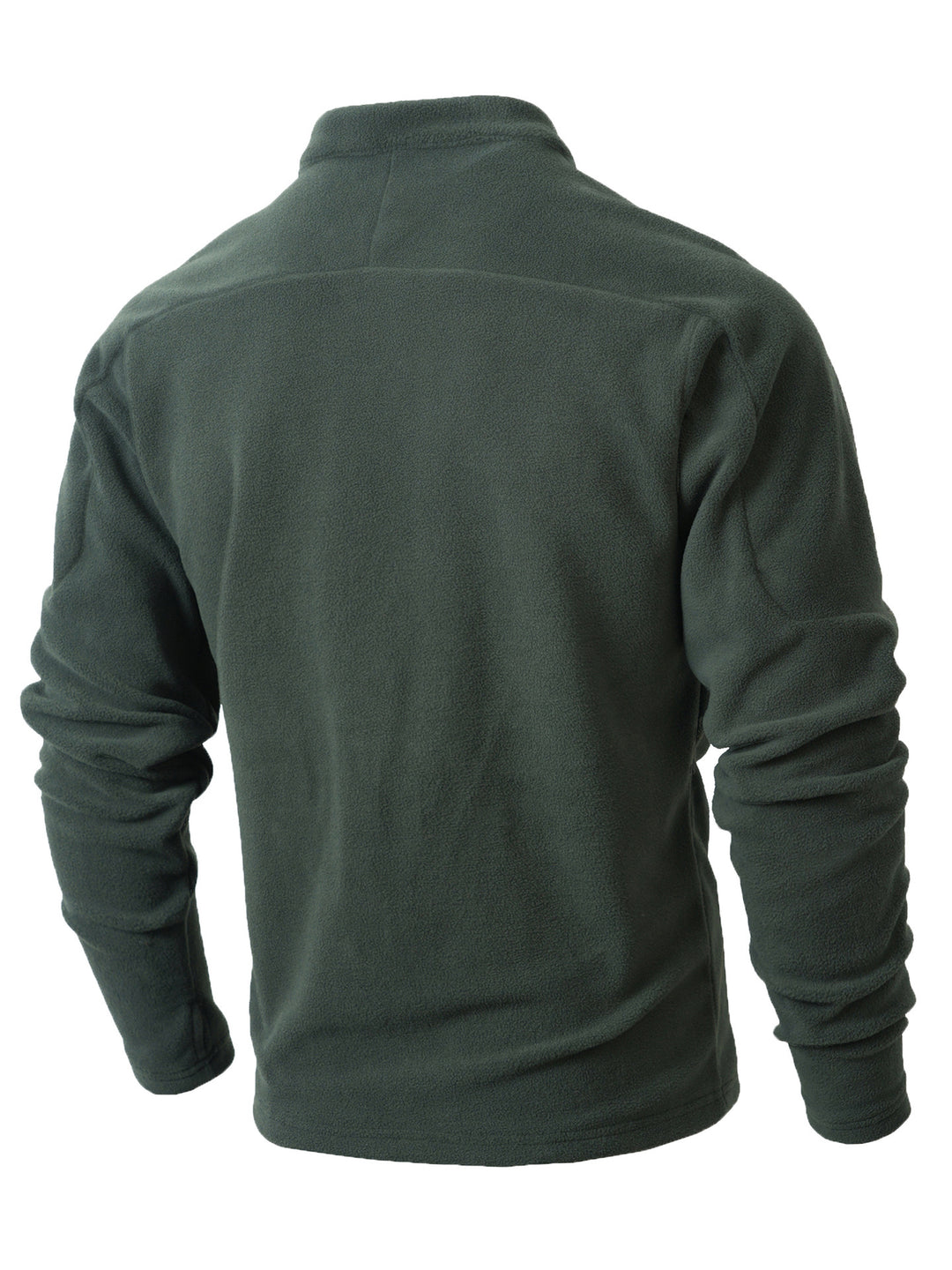 Herren Fleece-Pullover mit modischem Stehkragen und praktischen Knopfdetails Aliams
