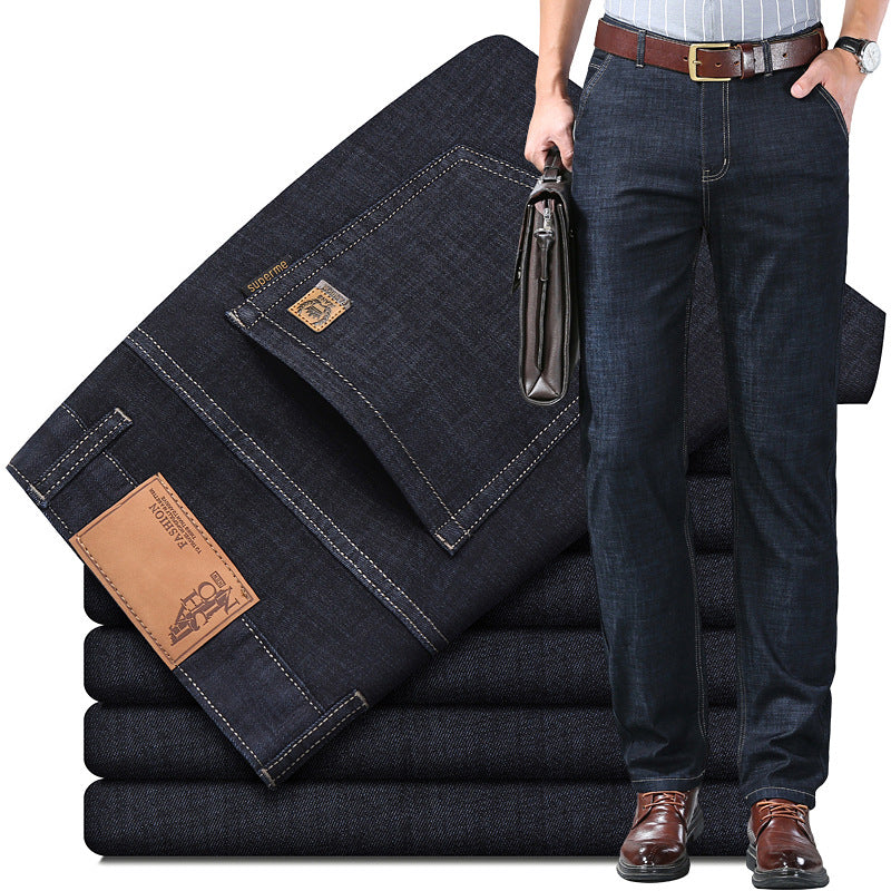 Herren hochwertige Denim-Hose mit funktionalen Taschen Aliams