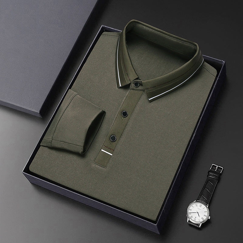 Herren elegantes Poloshirt mit strukturiertem Kragen und stilvollen Akzenten Aliams