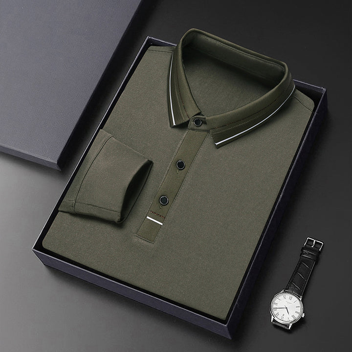 Herren elegantes Poloshirt mit strukturiertem Kragen und stilvollen Akzenten Aliams