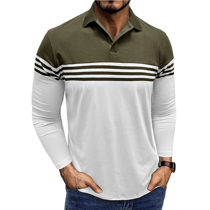 Herren Poloshirt mit modischem Streifenmix und hochwertigem Baumwollmaterial Aliams