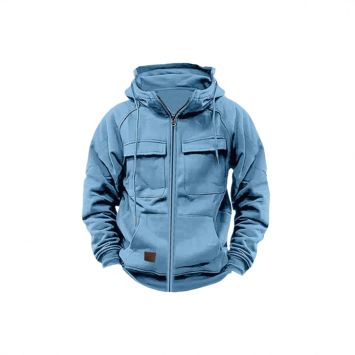 Herren Fleecejacke mit hohem Kragen und praktischen Taschen Aliams