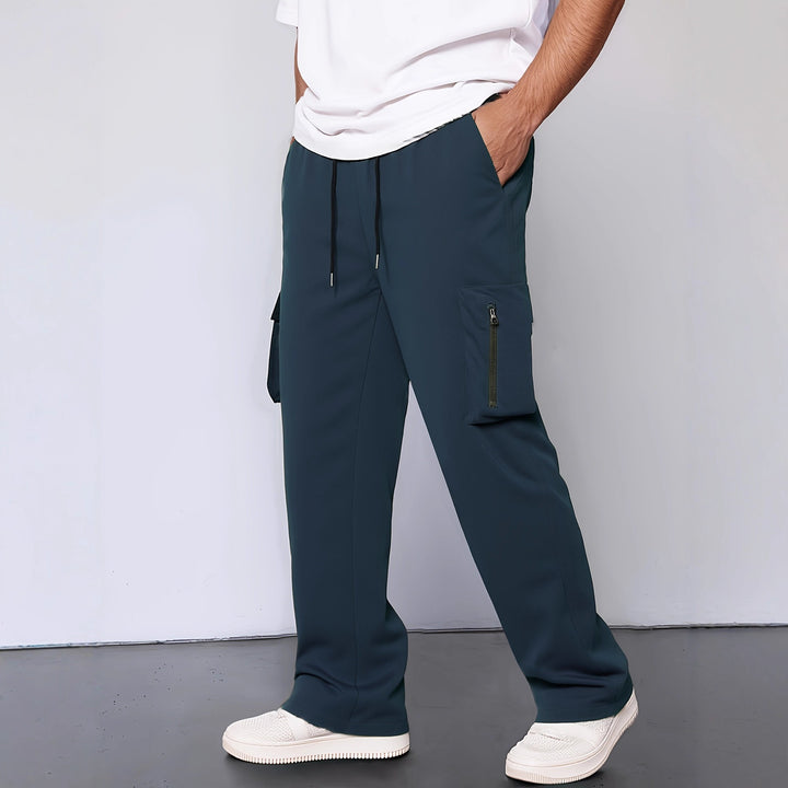 Herren Cargo-Hose mit funktionalen Taschen und verstellbarem Bund Hedi-Mode