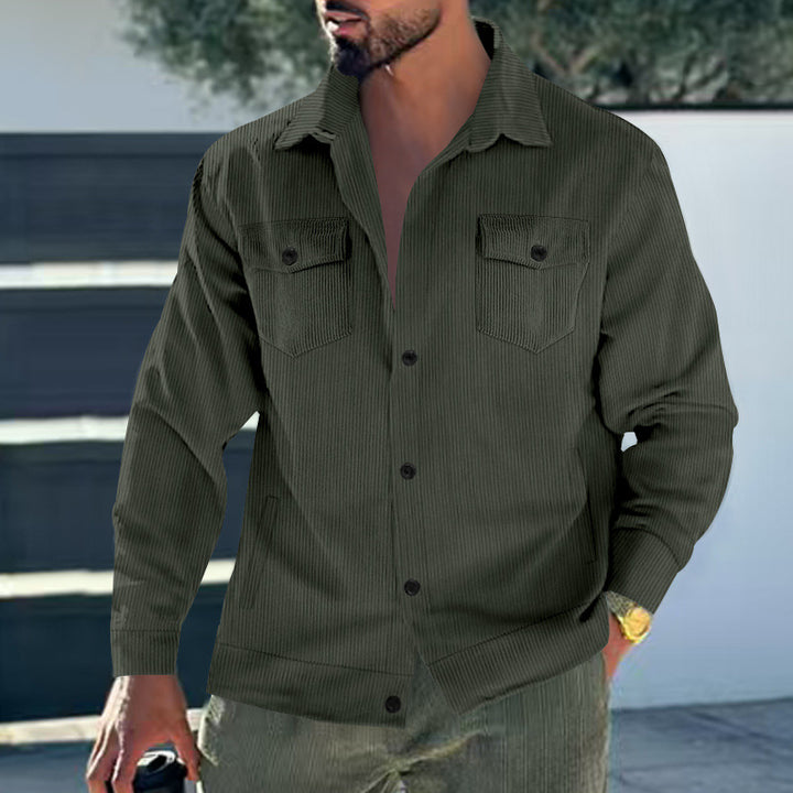 Herren Cordjacke mit praktischen Brusttaschen und strukturiertem Design Aliams