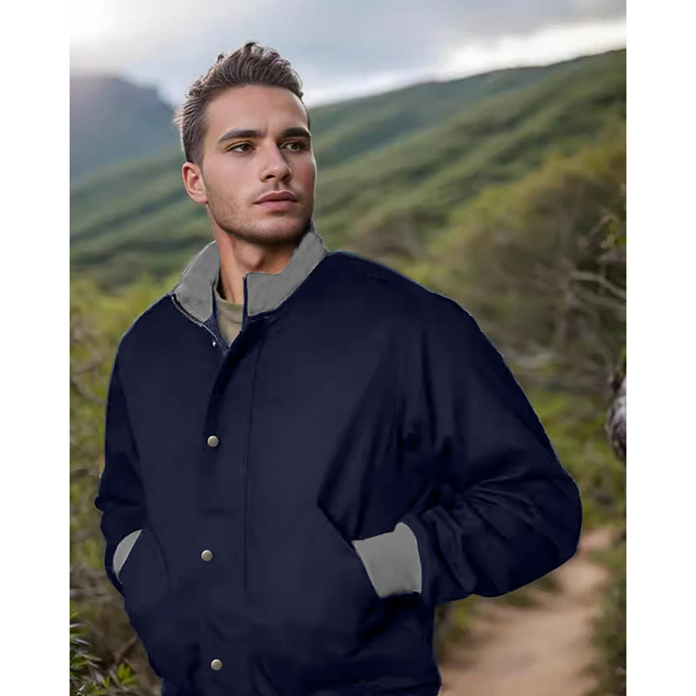 Herren Übergangsjacke mit hohem Kragen und praktischen Taschen Aliams