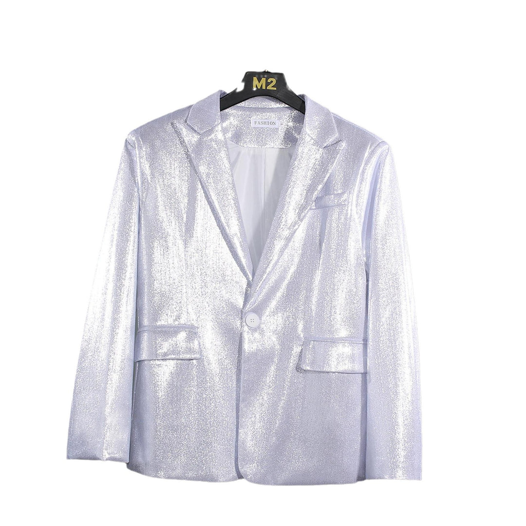Herren schimmernder Blazer mit luxuriösem Obermaterial und klassischem Schnitt Aliams