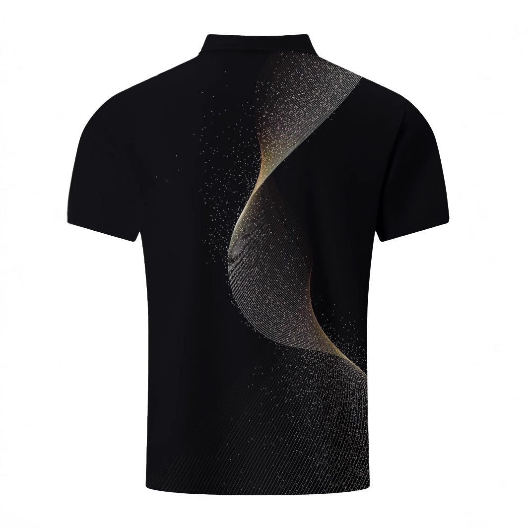 Herren Kurzarm Poloshirt mit stilvollem Grafikdesign Aliams