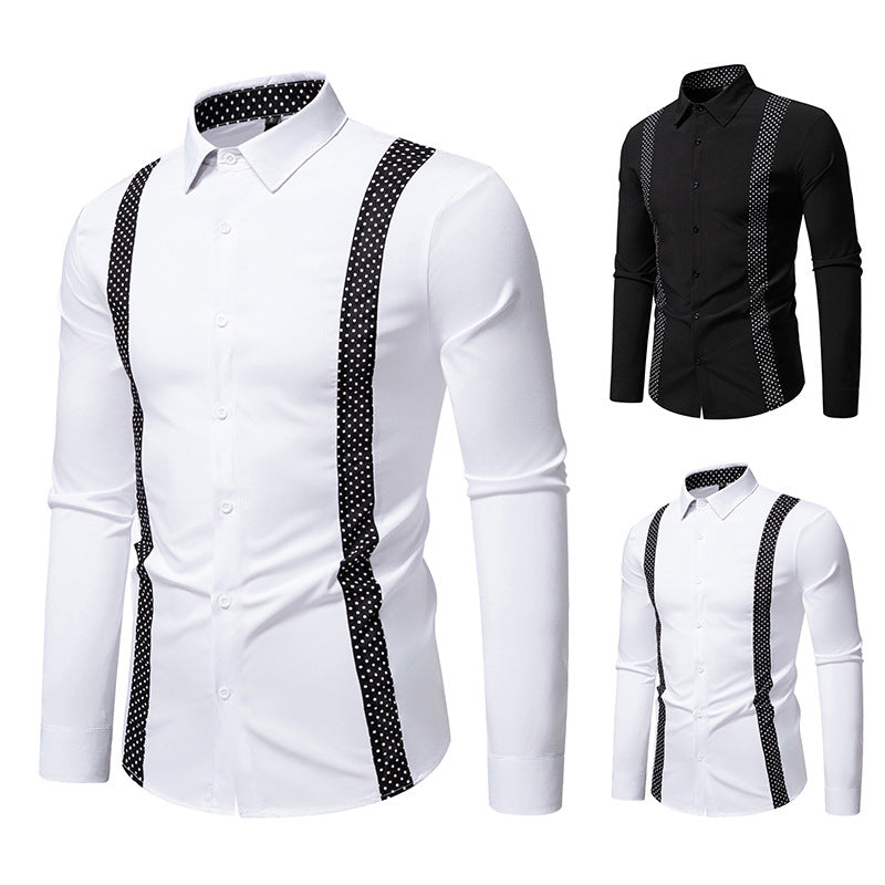 Herren Businesshemd mit Schulterträgern und modernem Design Aliams