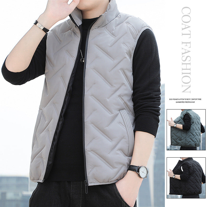 Herren Leichte Steppweste mit hohem Kragen und modernen Akzenten Aliams