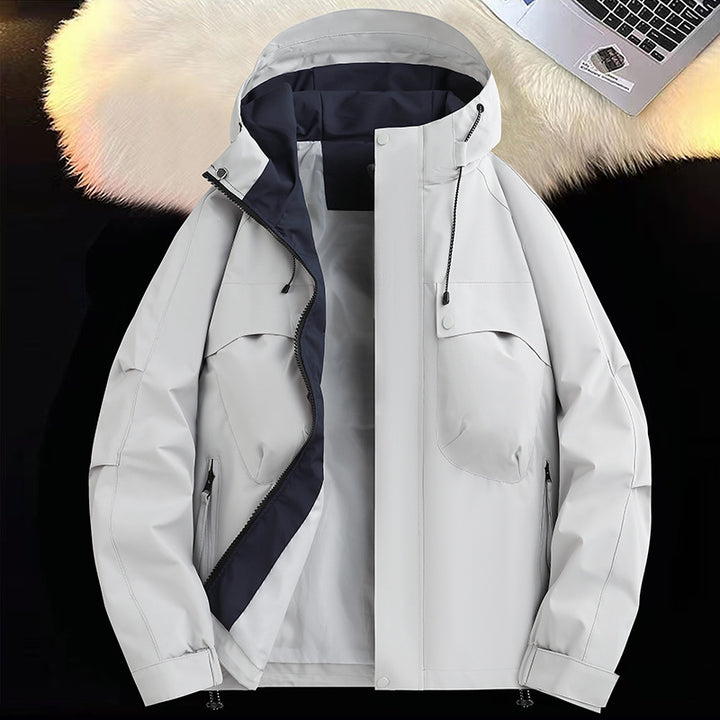 Herren atmungsaktive und wasserabweisende Funktionsjacke mit großzügigen Taschen Aliams