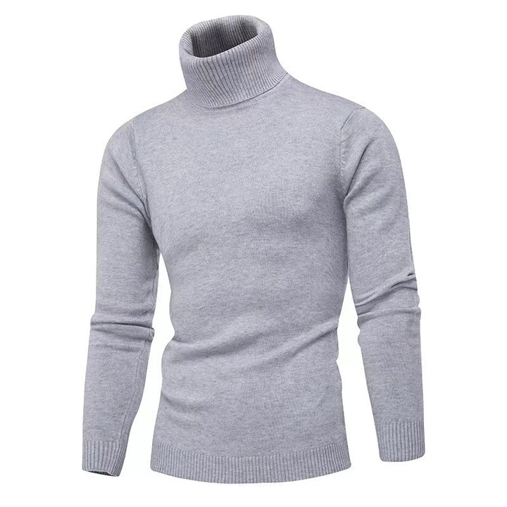Herren Rollkragenpullover aus feiner Baumwolle mit figurbetontem Schnitt Aliams