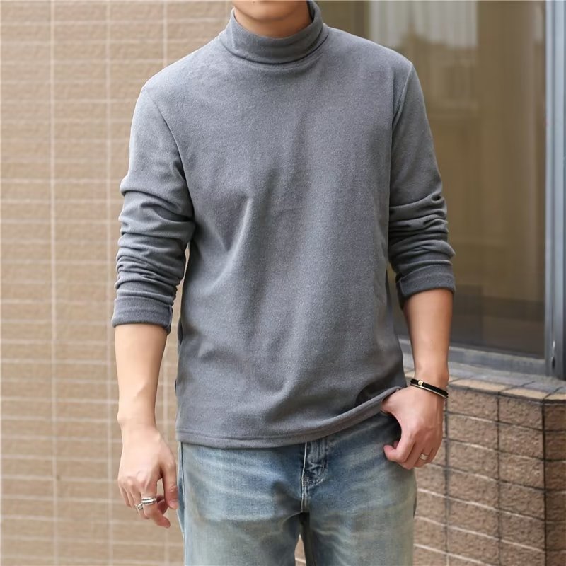 Herren Hochkragenpullover aus weichem Material Aliams