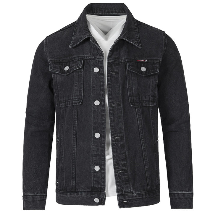 Herren Jeansjacke im modernen Slim-Fit Design mit praktischen Taschen und robusten Nieten Aliams