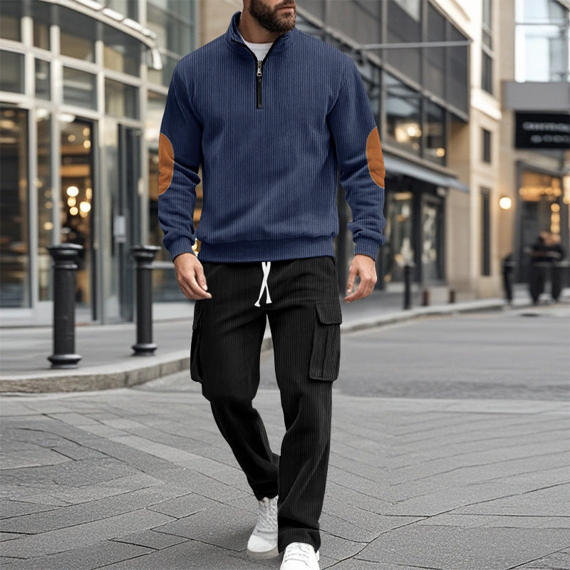 Herren sportliches Freizeitset mit Reißverschluss und praktischen Taschen Aliams