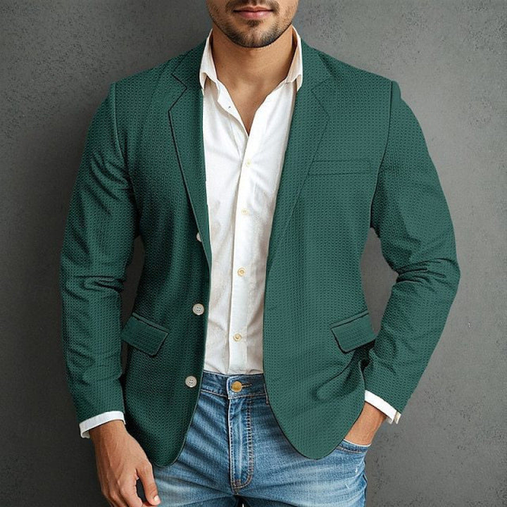 Herren eleganter Blazer mit strukturiertem Design und praktischen Taschen Aliams