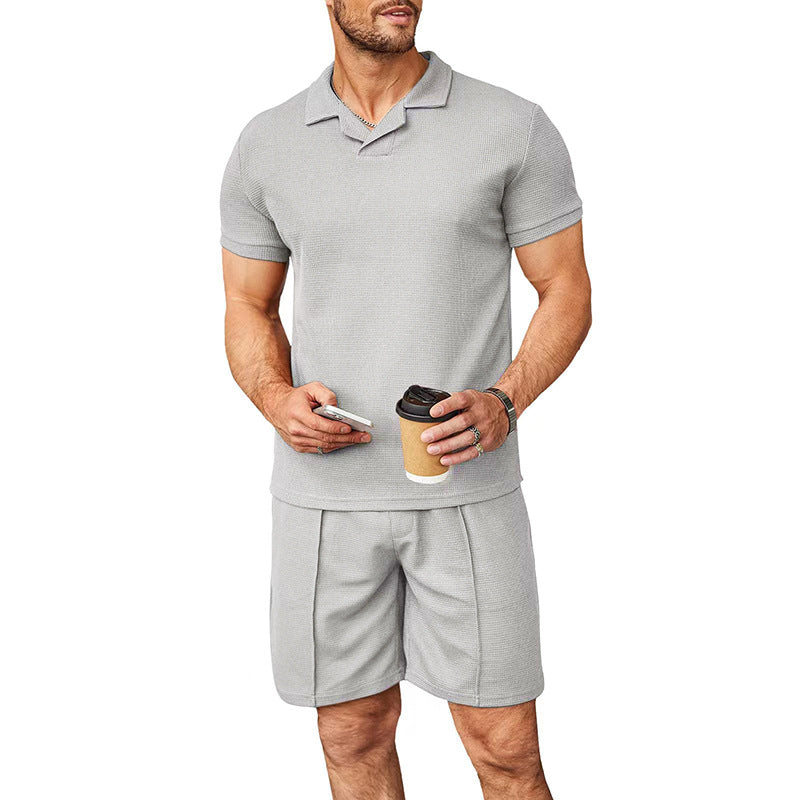 Herren Poloshirt und Shorts Set Aliams