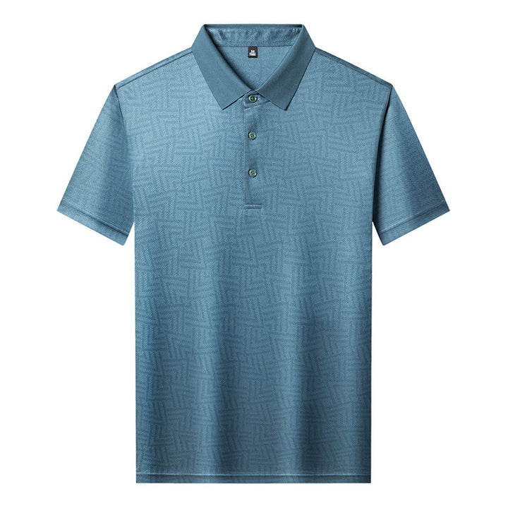 Herren sportliches Poloshirt mit modernem grafischen Muster Aliams