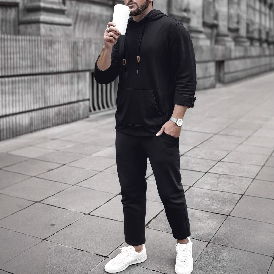 Herren bequemer Hoodie und Jogginghose Set Aliams