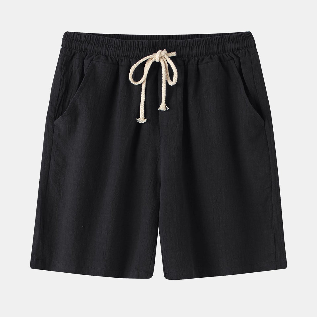 Herren Bermuda-Shorts mit elastischem Bund und seitlichen Taschen Aliams