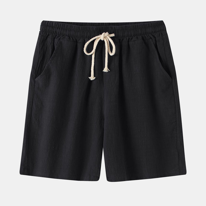 Herren Bermuda-Shorts mit elastischem Bund und seitlichen Taschen Aliams