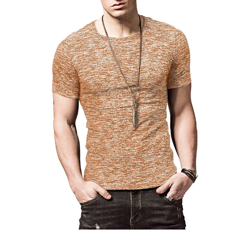 Herren Freizeit T-Shirt mit meliertem Design und Rundhalsausschnitt Aliams