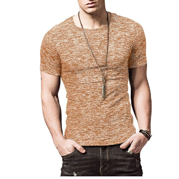 Herren Freizeit T-Shirt mit meliertem Design und Rundhalsausschnitt Aliams