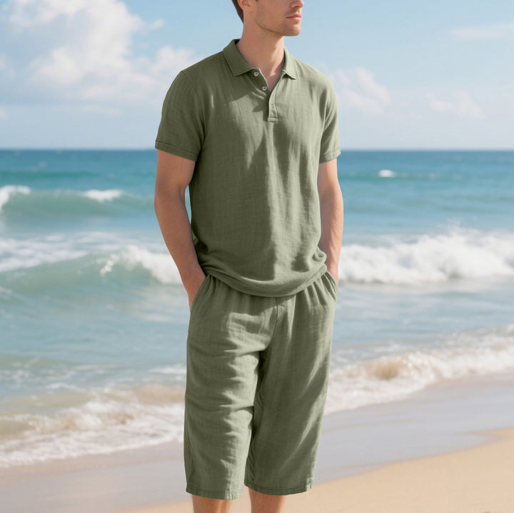 Herren Poloshirt und Shorts Set Aliams