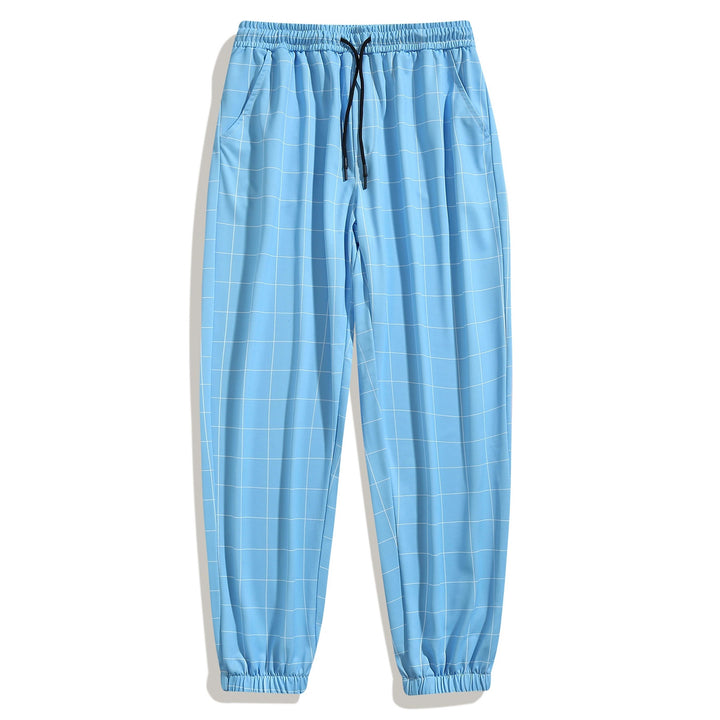 Herren sportliche Freizeithosen mit modischem Karomuster Aliams