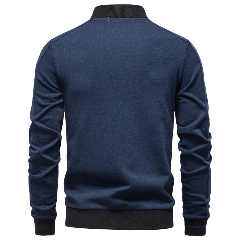 Herren Sportjacke mit modischem Stehkragen und elastischem Bund Aliams