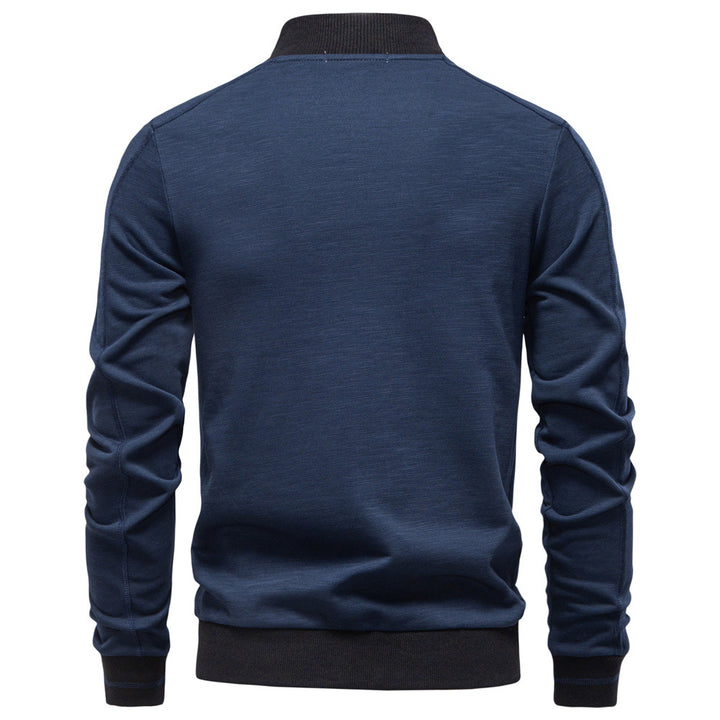 Herren Sportjacke mit modischem Stehkragen und elastischem Bund Aliams