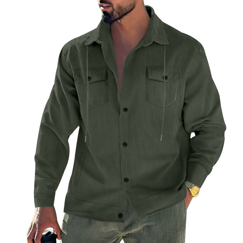 Herren Cord-Jacke mit praktischen Taschen und klassischem Schnitt Aliams