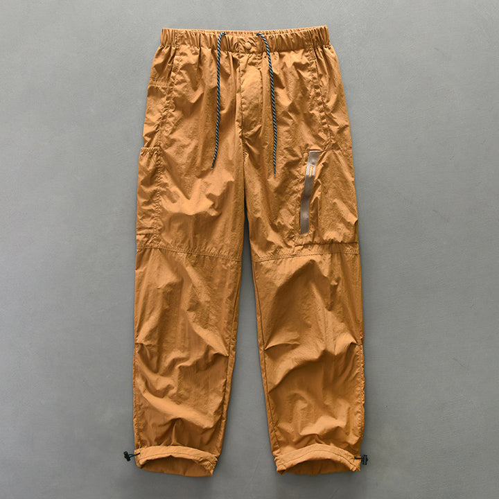 Herren Funktionshose mit elastischem Bund und seitlichen Reißverschlusstaschen Aliams