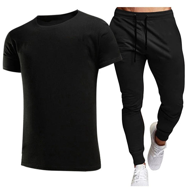 Herren Freizeit T-Shirt und Jogginghose Set Aliams