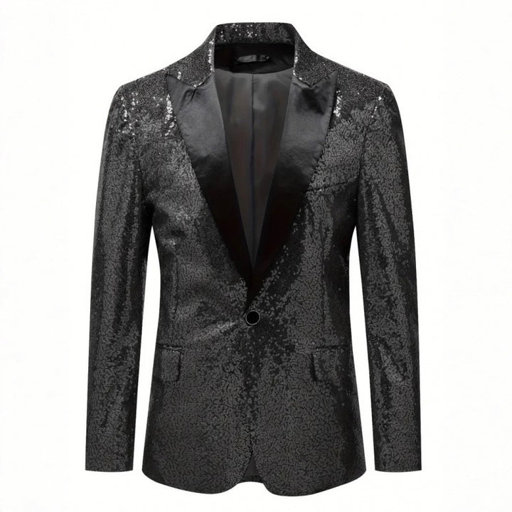 Herren Eleganter Pailletten-Smoking-Blazer Aliams