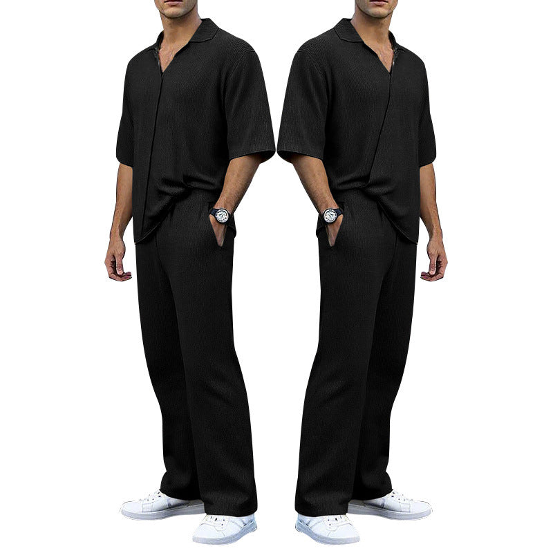 Herren elegantes Freizeit-Outfit aus weichem Strickmaterial mit lässigem Schnitt Aliams