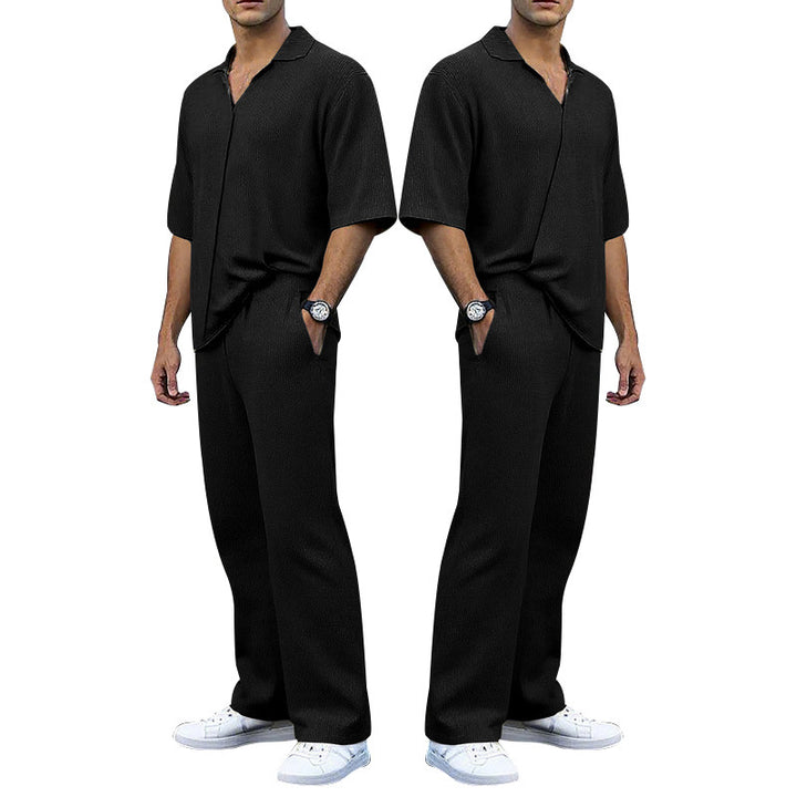 Herren elegantes Freizeit-Outfit aus weichem Strickmaterial mit lässigem Schnitt Aliams