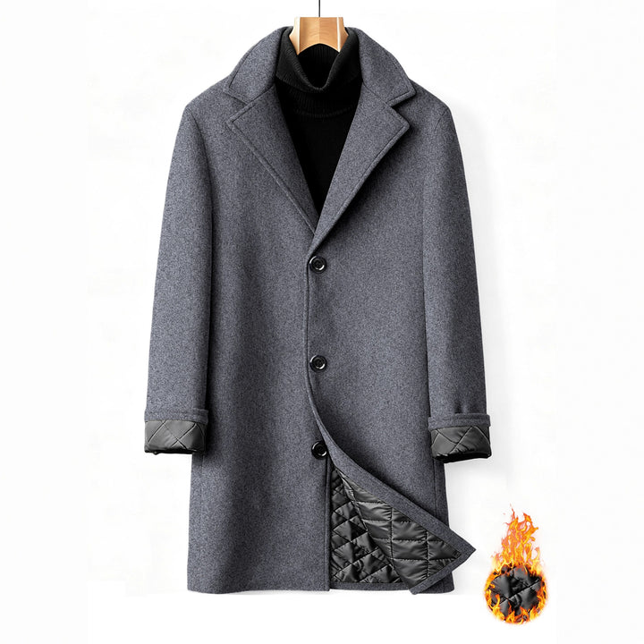 Herren eleganter doppelreihiger Mantel Aliams