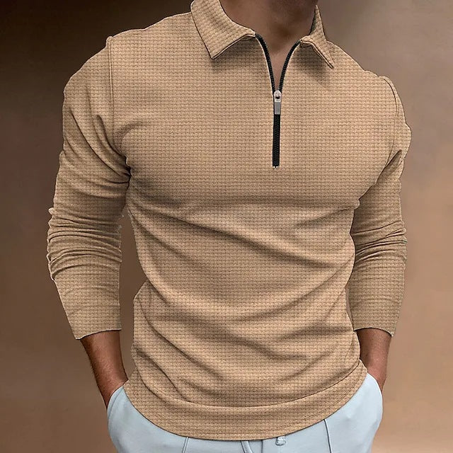 Herren Stehkragen Poloshirt Aliams