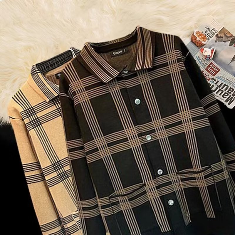 Damen Karierte Hemdjacke mit praktischen Taschen und eleganter Knopfleiste Aliams