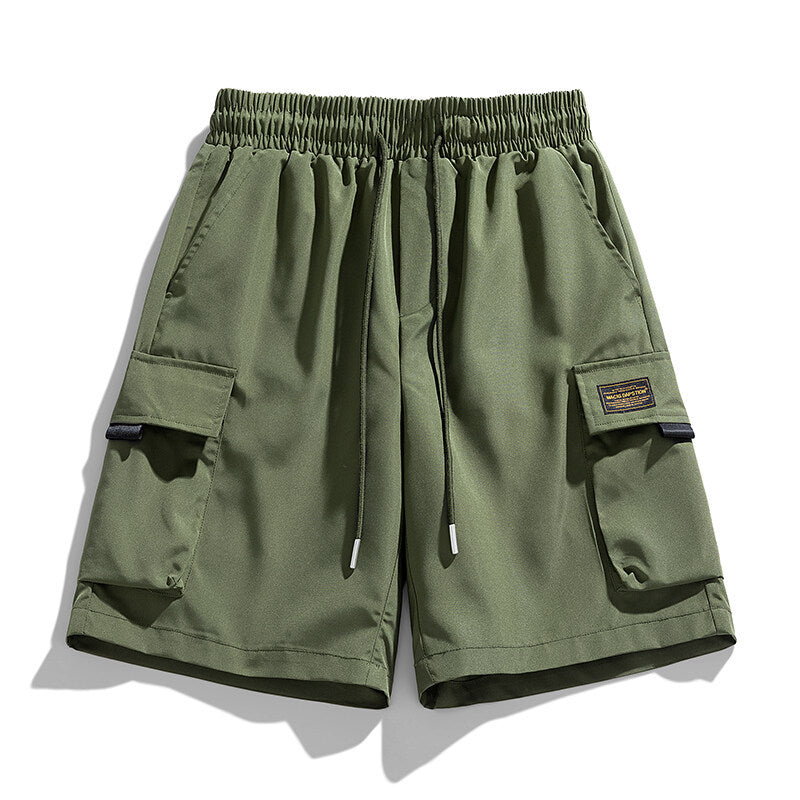 Herren Cargo-Shorts mit elastischem Bund und praktischen Taschen Aliams