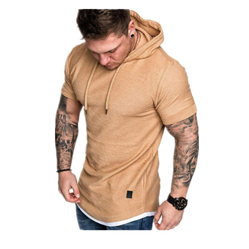 Herren Hoodie mit modischem Kurzarm und lässigem Schnitt Aliams