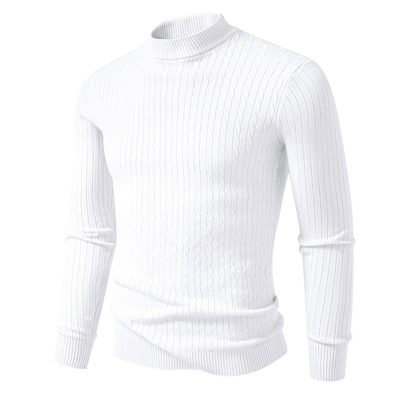 Herren Rollkragenpullover mit strukturiertem Zopfdesign Aliams