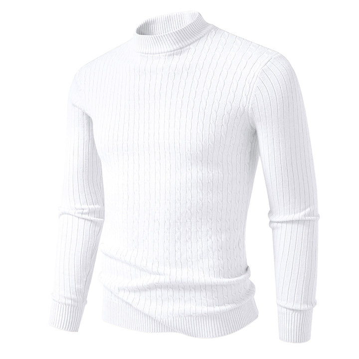 Herren Rollkragenpullover mit strukturiertem Zopfdesign Aliams