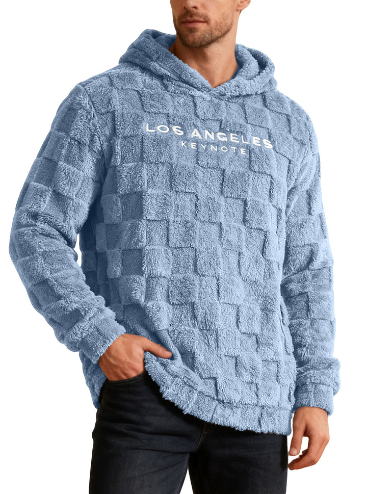 Herren Fleece Kapuzenpullover mit strukturiertem Waffelmuster Aliams